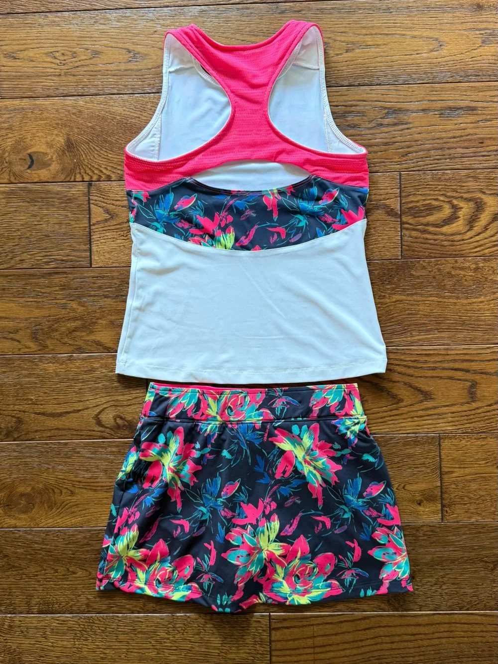Prince Neon Floral Tankini Set - Black, White, Pink, Green, Yellow